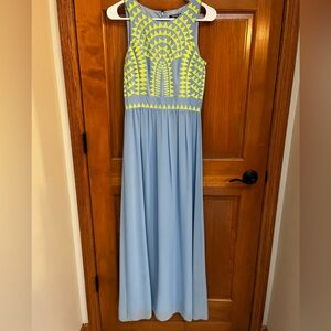 Gianni Bini Green and Blue Maxi Dress